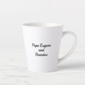 Latte Mug 12oz : Mon papa Mon vieux moi (blanc) (Droite)