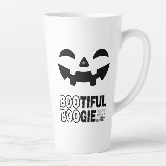 Latte Mug 17oz : HALLOWEEN Face Mok (Rechts)