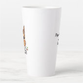 Latte Mug 17oz : Mon papa Mon Vieux Moi (blanc) (Devant)