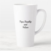 Latte Mug 17oz : Mon papa Mon Vieux Moi (blanc) (Droite)