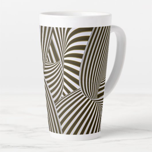 Latte Mug 3D Twists (Angle droit)
