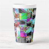 Latte Mug – Abstract Grid Mok (Voorkant)