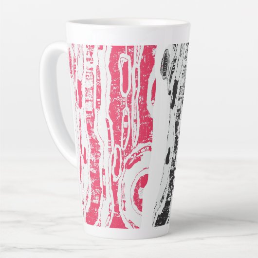 Latte Mug – Abstract Land (Angle gauche)