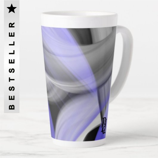 Latte Mug Abstrait Home Trend Lavender Violet