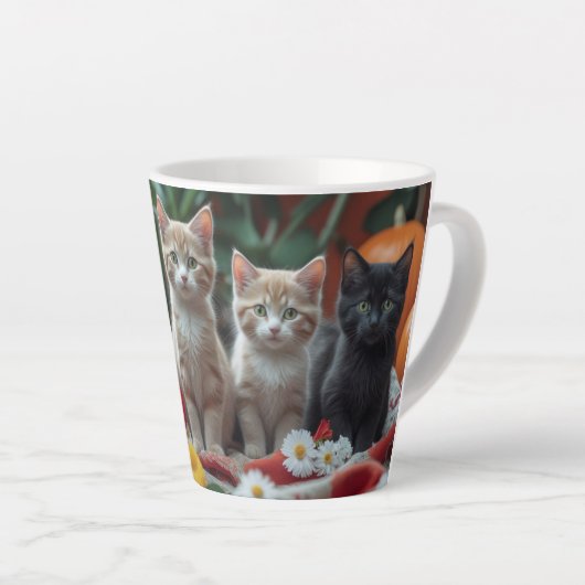 Latte Mug - Amoureux des chats (Angle droit)