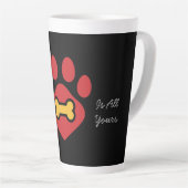 Latte Mug Animal Paw Print (Angle droit)