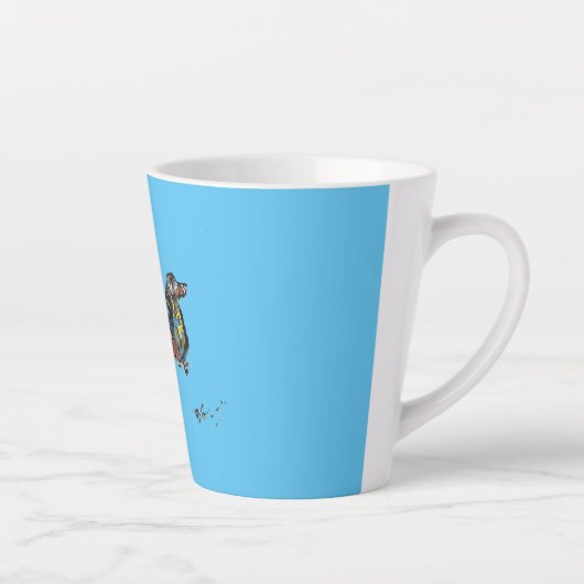 Latte Mug avec Dachshund (Droite)