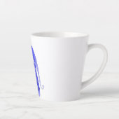 Latte Mug avec éléphant bleu cool (Droite)