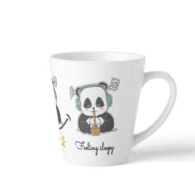 Latte Mug avec jolie photo panda