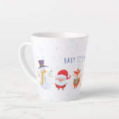 Latte Mug avec les amis des animaux de Noël (Angle gauche)