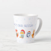 Latte Mug avec les amis des animaux de Noël (Angle droit)