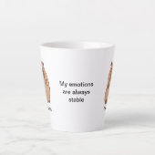 Latte Mug avec mignon dessin animé et citations d' (Devant)