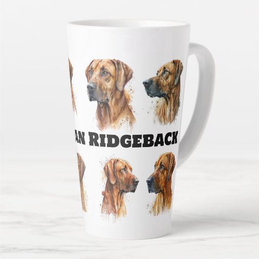 Latte Mug avec motif Rhodesian Ridgeback (Angle droit)