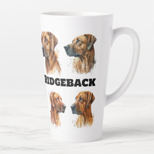 Latte Mug avec motif Rhodesian Ridgeback (Droite)