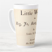 Latte Mug avec page vintage de Little Women (Angle gauche)