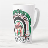 Latte Mug blanc design cadeau de la Saint-Valentin (Angle droit)