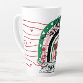 Latte Mug blanc design cadeau de la Saint-Valentin (Angle gauche)