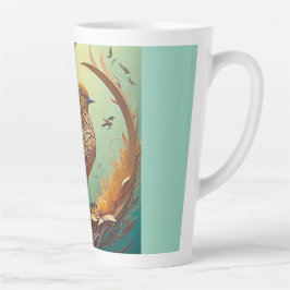 Latte Mug (Brown Bird) Mok