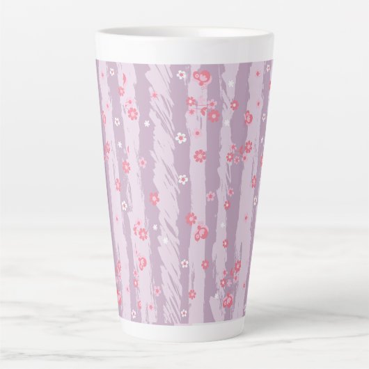 Latte Mug – Butterfly Garden Latte Mok (Voorkant)