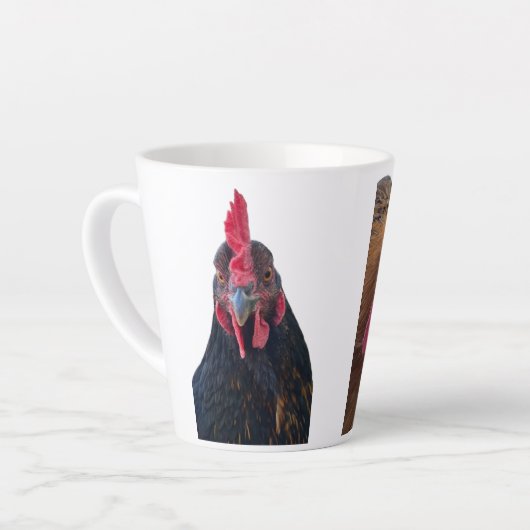 Latte Mug Chicken Portraits (Angle gauche)