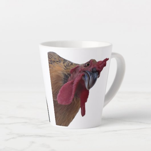 Latte Mug Chicken Portraits Mok (Rechterhoek)