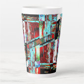 Latte Mug – Collapse Reflection Abstract Design Mok (Voorkant)