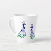 Latte Mug : Colorez-moi Peacock (Angle gauche)