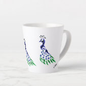Latte Mug : Colorez-moi Peacock (Angle droit)