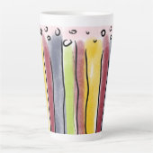 Latte mug colorfull stripes (Devant)
