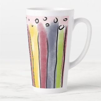 Latte mug colorfull stripes latte mok