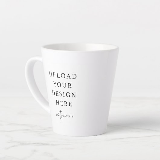 Latte Mug court 12oz. (Angle gauche)