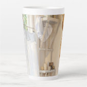 Latte Mug Curtain in the Wind Latte Mok (Voorkant)