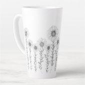 Latte Mug Daisy Floral (Angle gauche)