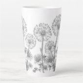 Latte Mug Dandelions Floral (Devant)