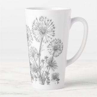 Latte Mug Dandelions Floral