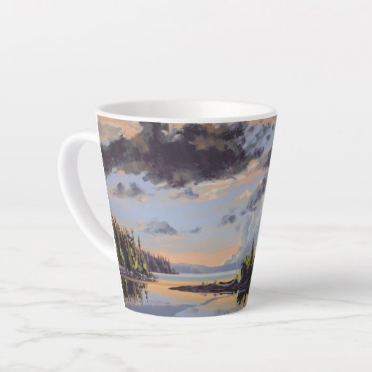 Latté Mug de Greg Hargarten, "Le matin après" (Angle gauche)