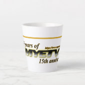 Latte Mug de MYETV - 15 ans (Devant)