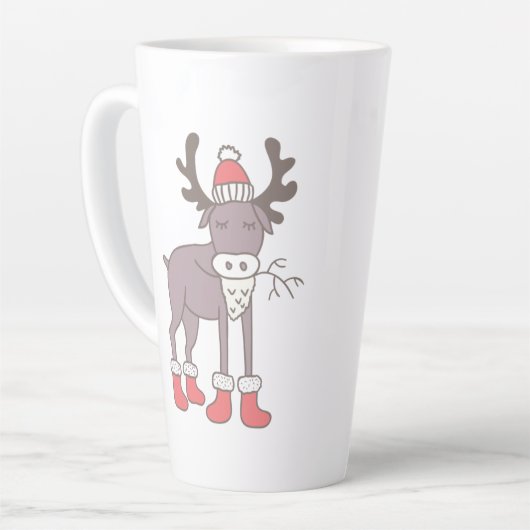 Latte Mug de rennes d'hiver (Angle gauche)