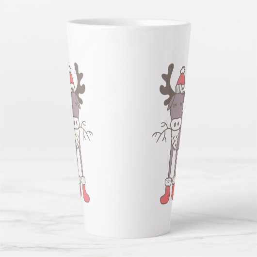 Latte Mug de rennes d'hiver (Devant)
