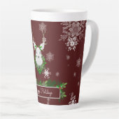 Latte Mug de rennes rouges (Angle droit)