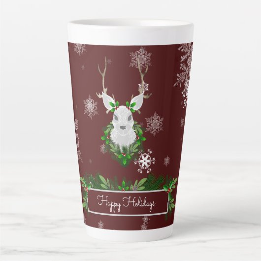 Latte Mug de rennes rouges (Devant)