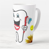 Latte Mug Dentiste De Tournesol (Angle droit)