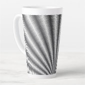 Latte Mug - Design géométrique noir et blanc (Angle gauche)