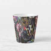 Latte Mug – Elegant Floral Art Cup, Perfect Christ (Devant)