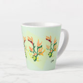 Latte Mug : Fleur asiatique (Angle droit)