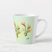 Latte Mug : Fleur asiatique (Droite)