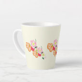 Latte Mug : Fleurs de pavot (Angle gauche)