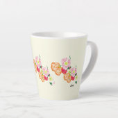 Latte Mug : Fleurs de pavot (Angle droit)