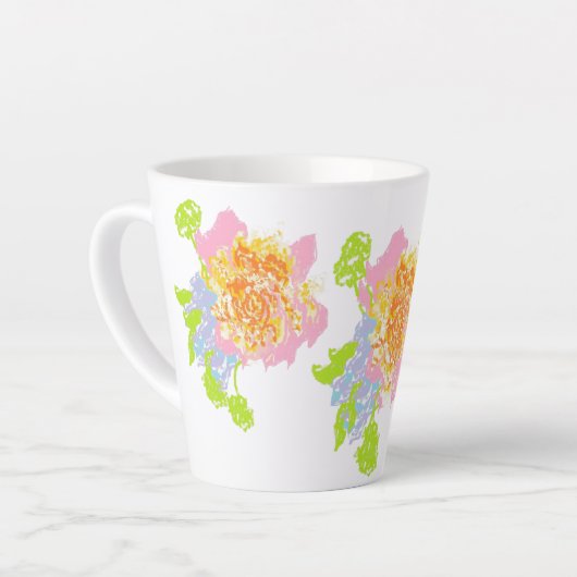 Latte Mug : Fleurs de printemps (Angle gauche)