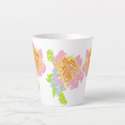 Latte Mug : Fleurs de printemps (Devant)